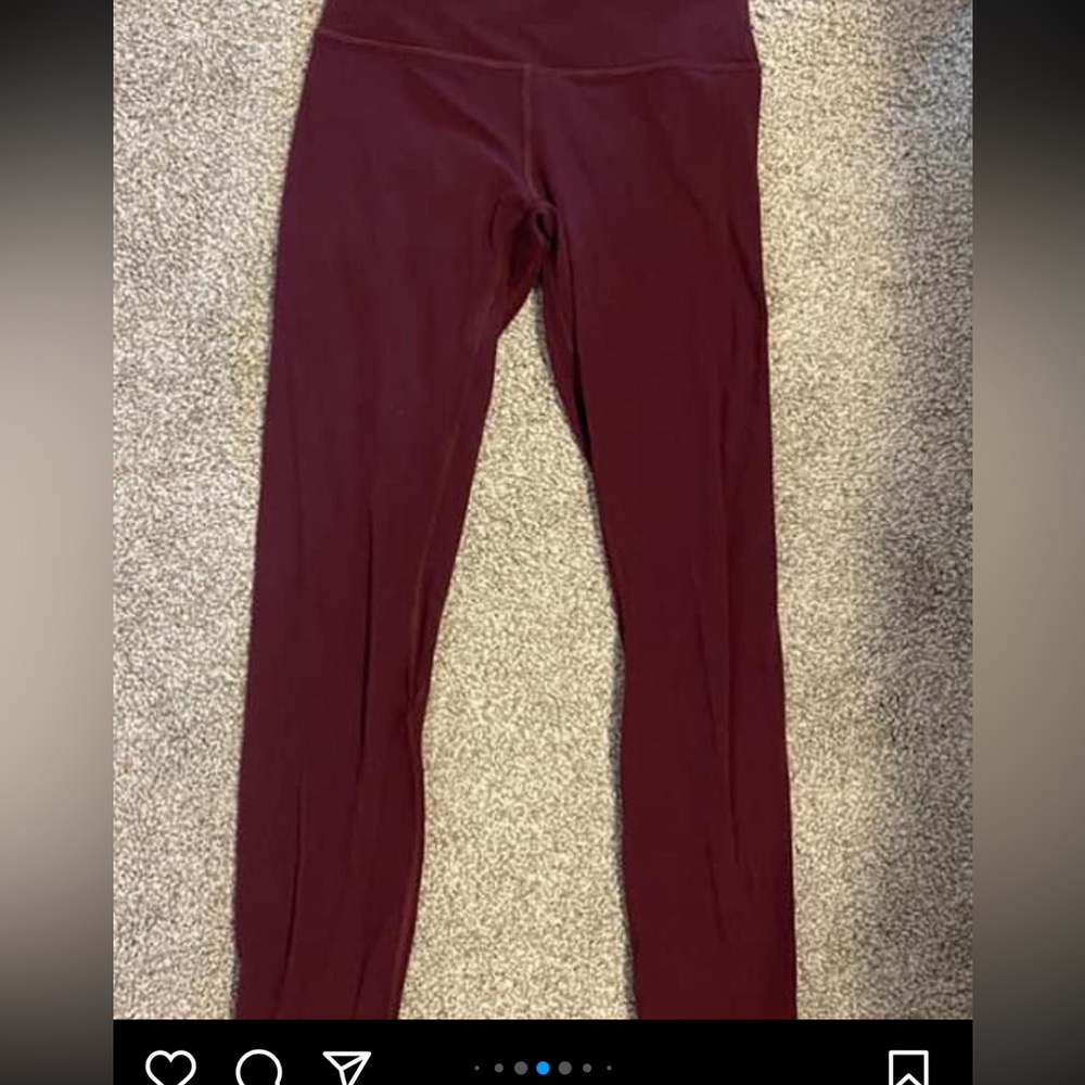 Burgundy lulu leggings size 4 R